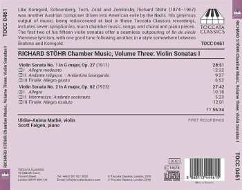 CD Richard Stöhr: Chamber Music, Volume Three