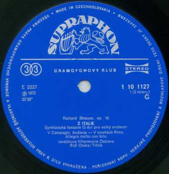 LP Richard Strauss: Z Itálie