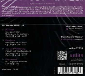 CD Richard Strauss: Macbeth, Don Juan, Tod Und Verklärung, Festmarsch In C