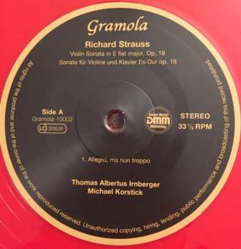 LP Richard Strauss: Sonata Für Violine Und Klavier