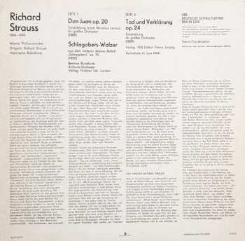 LP Richard Strauss: Strauss Dirigiert Strauss  (Don Juan / Walzer Aus Dem Ballett »Schlagobers« / Tod Und Verklärung)