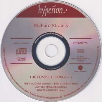 CD Richard Strauss: The Complete Songs - 7