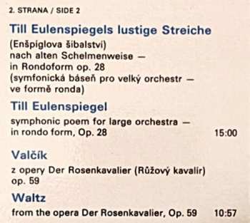 LP The Czech Philharmonic Orchestra: Till Eulenspiegel / Don Juan / Salomes Tanz / Rosenkavalier-Walzer