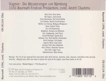 4CD/Dobozkészlet André Cluytens: Die Meistersinger Von Nürnberg - 1956 Bayreuth Festival (Live)