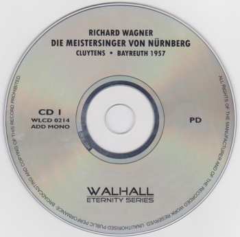 4CD/Dobozkészlet André Cluytens: Die Meistersinger Von Nürnberg - Gesamtaufnahme Bayreuth 1957