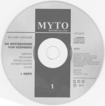 4CD/Dobozkészlet Richard Wagner: Die Meistersinger Von Nürnberg - Gesamtaufnahme Bayreuth 1961