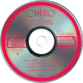 3CD/Dobozkészlet Herbert von Karajan: Tristan Und Isolde : Live Recording 23. Juli 1952