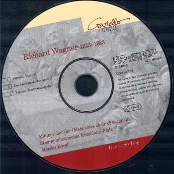 CD Richard Wagner: Das Liebesmahl Der Apostel / Parzival: Vorspiel • Karfreitagzauber