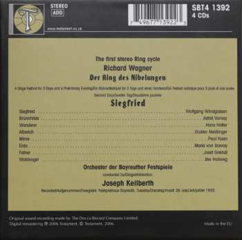 4CD Richard Wagner: Siegfried - Recorded Live At The 1955 Bayreuth Festival - First Ever Release