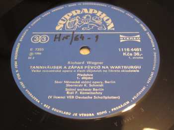 4LP/Dobozkészlet Dietrich Fischer-Dieskau: Tannhäuser A Zápas Pěvců Na Wartburgu