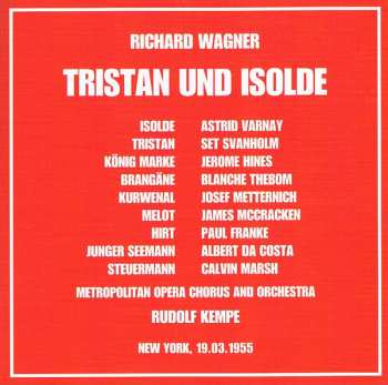 3CD Richard Wagner: Tristan Und Isolde
