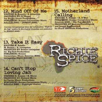 CD/DVD Richie Spice: In The Streets To Africa LTD
