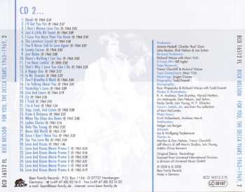 6CD/Dobozkészlet Ricky Nelson: For You - The Decca Years 1963-1969