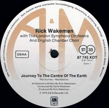 LP Rick Wakeman: Journey To The Centre Of The Earth