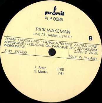 LP Rick Wakeman: Live