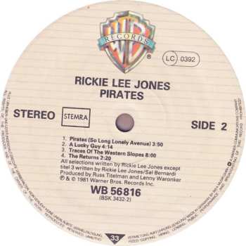 LP Rickie Lee Jones: Pirates