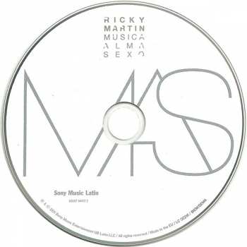 CD Ricky Martin: Música + Alma + Sexo