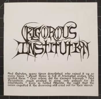 CD Rigorous Institution: Cainsmarsh LTD