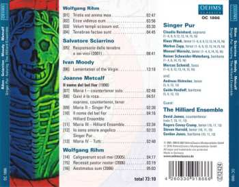 CD The Hilliard Ensemble: Rihm • Sciarrino • Moody • Metcalf