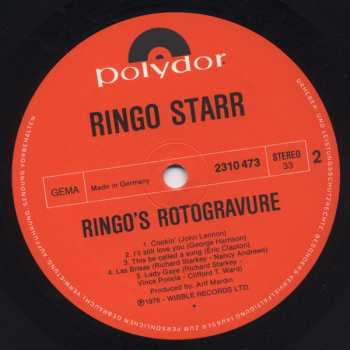 LP Ringo Starr: Ringo's Rotogravure