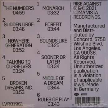 LP Rise Against: Nowhere Generation LTD | CLR