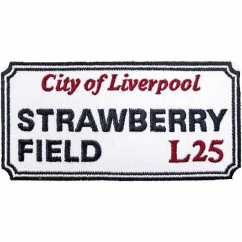 Merch Road Sign: Felvarró Strawberry Field, Liverpool Sign