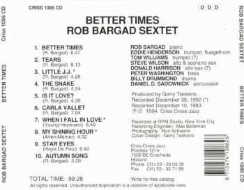 CD Rob Bargad Sextet: Better Times