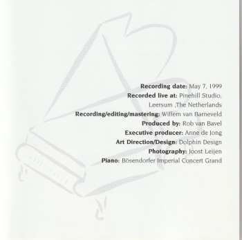 CD Rob Van Bavel: Solo Piano 'Jazz At The Pinehill'