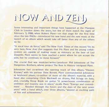 CD Robert Plant: Now And Zen