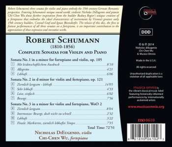 CD Robert Schumann: Complete Sonatas For Violin And Piano