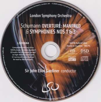 SACD Robert Schumann: Overture: Manfred / Symphonies Nos 1 & 3