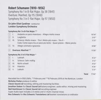 SACD Robert Schumann: Overture: Manfred / Symphonies Nos 1 & 3
