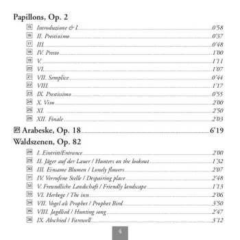 CD Robert Schumann: Kinderszenen, Op. 15 / Abegg Variations, Op. 1 / Papillons, Op. 2 / Arabeske, Op. 18 / Waldszenen, Op. 82