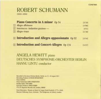 CD Robert Schumann: Piano Concerto • Introduction And Allegro Appassionato • Introduction And Concert-Allegro