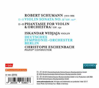 CD Robert Schumann: Violin Sonata No. 2, Op. 121 - Phantasie For Violin & Orchestra, Op. 131