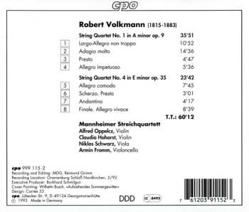 CD Mannheimer Streichquartett: String Quartets 1 & 4