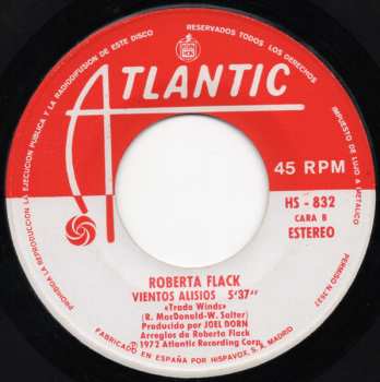 SP Roberta Flack: La Primera Vez Que Vi Tu Cara / Vientos Alisios