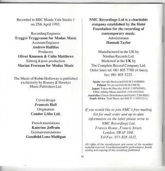 CD Robin Holloway: Second Concerto For Orchestra