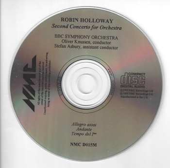 CD Robin Holloway: Second Concerto For Orchestra