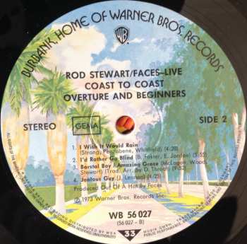 LP Rod Stewart: Live Coast To Coast  - Overture And Beginners