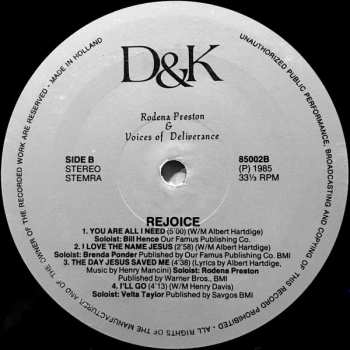 LP Rodena Preston & The Voices Of Deliverance: Rejoice