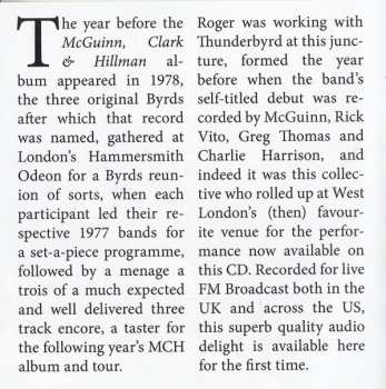 CD Roger McGuinn's Thunderbyrd: Hammersmith Odeon Broadcast 1977