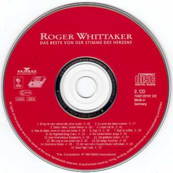 2CD Roger Whittaker: Das Beste Von Der Stimme Des Herzens