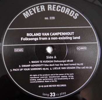 LP Roland Van Campenhout: Folksongs From A Non-Existing Land