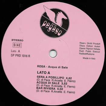 LP Rosa: Acqua Di Sale