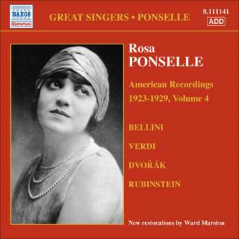 CD Rosa Ponselle: American Recordings 1923 - 1929, Volume 4