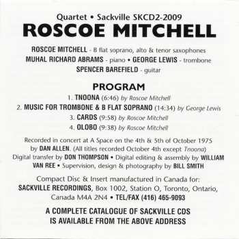 CD Muhal Richard Abrams: Quartet LTD