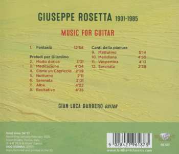 CD Giuseppe Rosetta: Music For Guitar