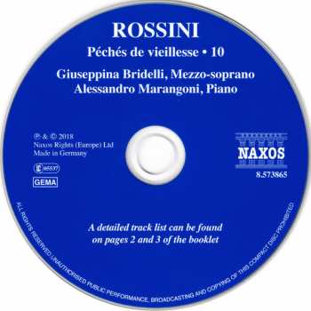 CD Gioacchino Rossini: Complete Piano Music • 10