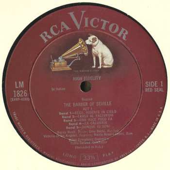 LP Tullio Serafin: The Barber Of Seville (Highlights)